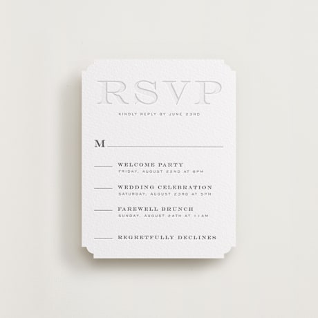 Letterpress Multi-Event RSVP Cards