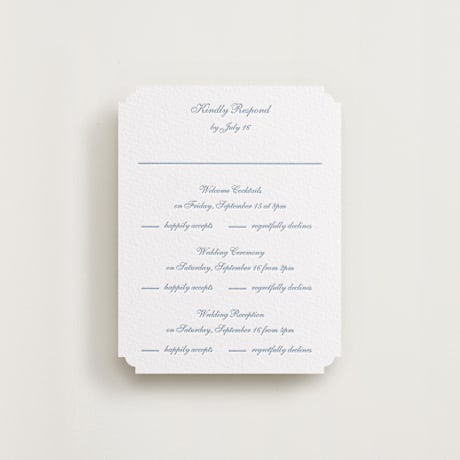 Letterpress Multi-Event RSVP Cards
