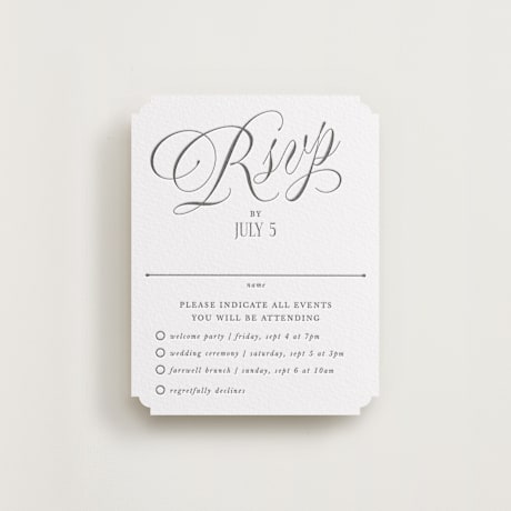 Letterpress Multi-Event RSVP Cards