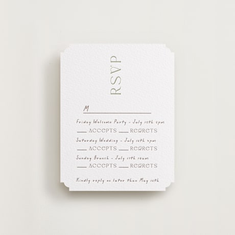 Letterpress Multi-Event RSVP Cards