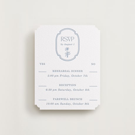 Letterpress Multi-Event RSVP Cards