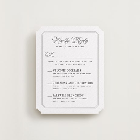 Letterpress Multi-Event RSVP Cards