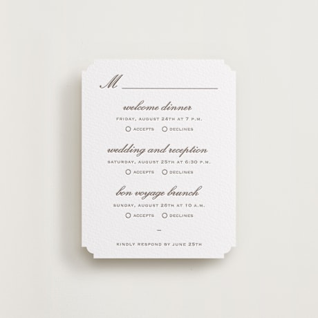 Letterpress Multi-Event RSVP Cards