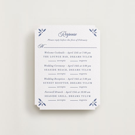 Letterpress Multi-Event RSVP Cards