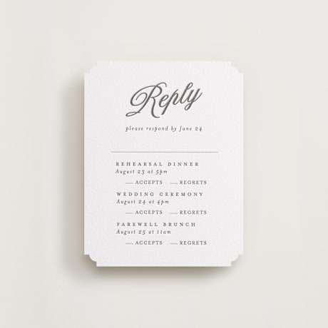 Letterpress Multi-Event RSVP Cards