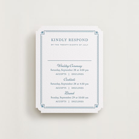 Letterpress Multi-Event RSVP Cards