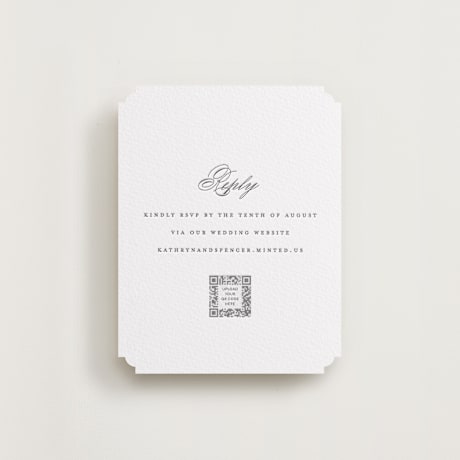 Letterpress RSVP Online Enclosure Cards