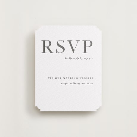 Letterpress RSVP Online Enclosure Cards