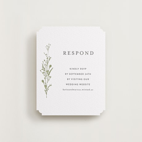 Letterpress RSVP Online Enclosure Cards