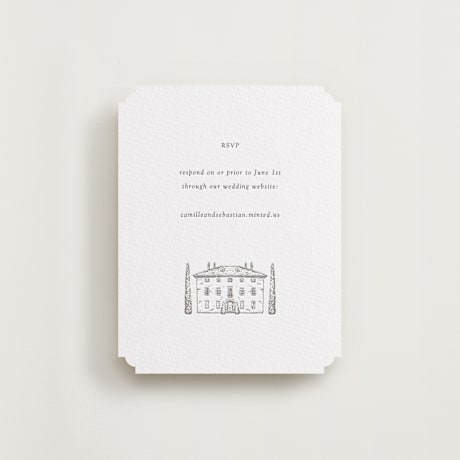 Letterpress RSVP Online Enclosure Cards