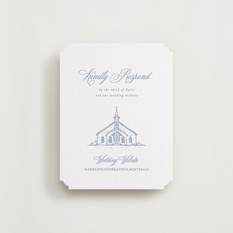 Letterpress RSVP Online Enclosure Cards