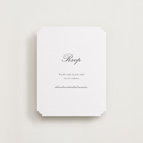 Letterpress RSVP Online Enclosure Cards
