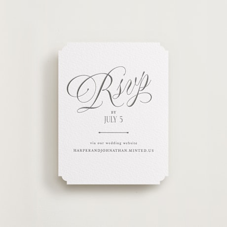 Letterpress RSVP Online Enclosure Cards