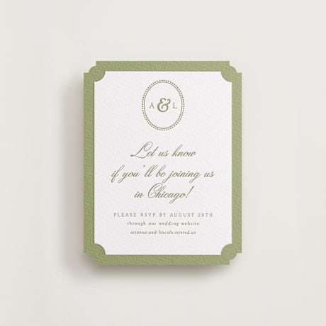 Letterpress RSVP Online Enclosure Cards