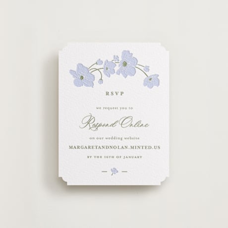 Letterpress RSVP Online Enclosure Cards