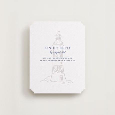 Letterpress RSVP Online Enclosure Cards