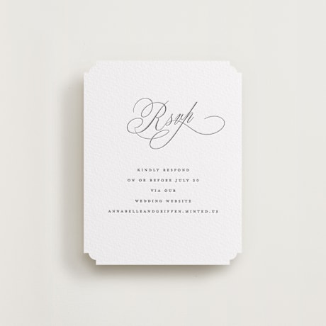 Letterpress RSVP Online Enclosure Cards