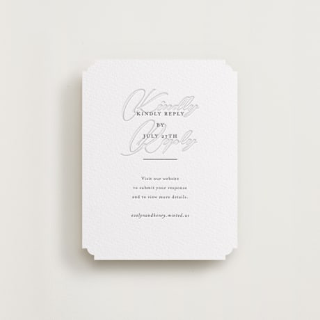 Letterpress RSVP Online Enclosure Cards