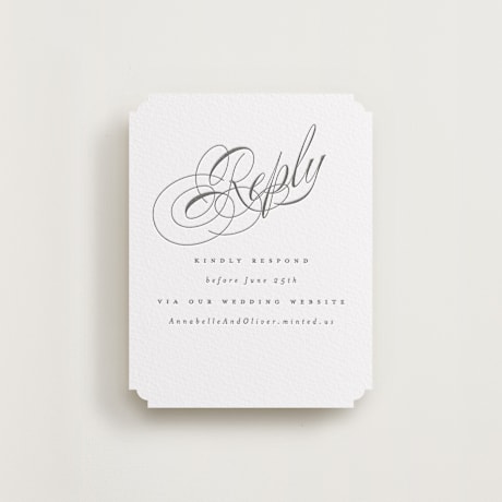 Letterpress RSVP Online Enclosure Cards