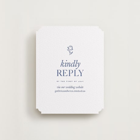 Letterpress RSVP Online Enclosure Cards