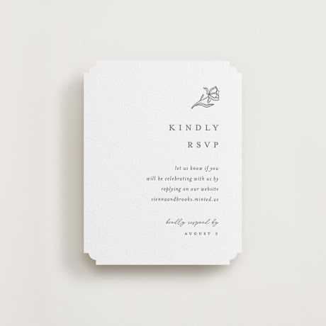 Letterpress RSVP Online Enclosure Cards