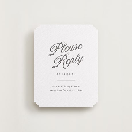 Letterpress RSVP Online Enclosure Cards