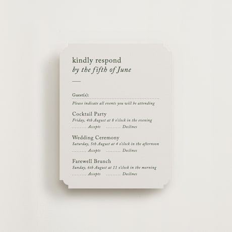 Multi-Event RSVP Cards