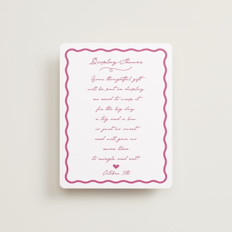 Bridal Shower Insert Cards