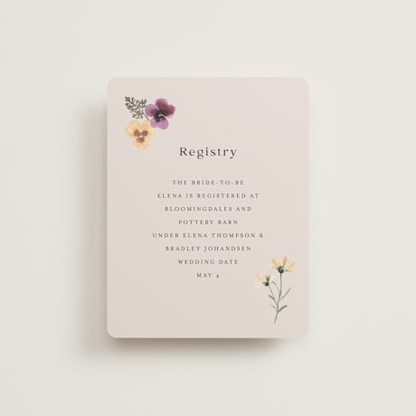Bridal Shower Insert Cards