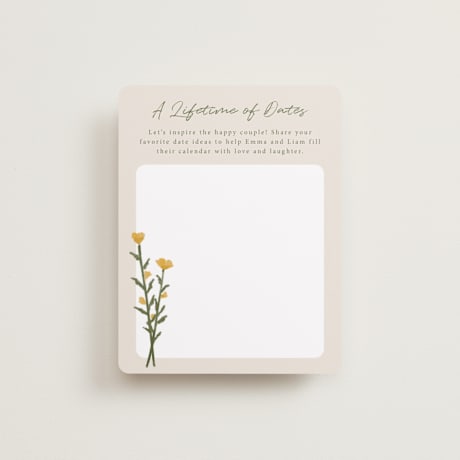 Bridal Shower Insert Cards