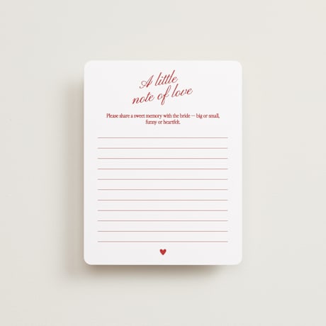 Bridal Shower Insert Cards