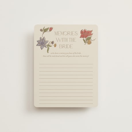 Bridal Shower Insert Cards
