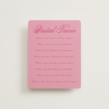Bridal Shower Insert Cards