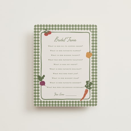 Bridal Shower Insert Cards