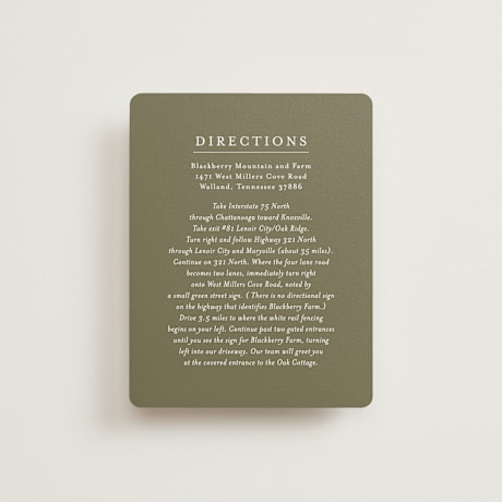 Direction Cards