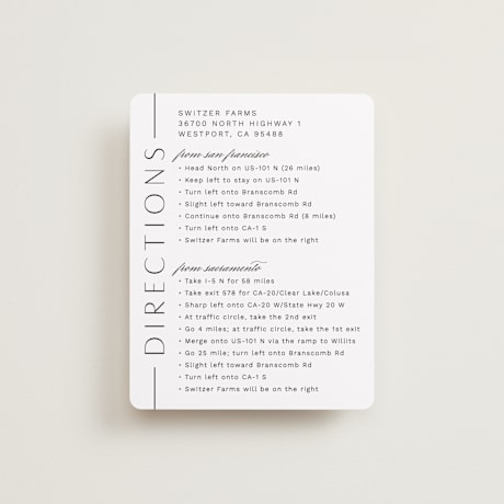 Direction Cards