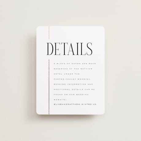 Foil-Pressed Direction Cards