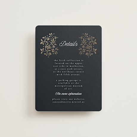 Foil-Pressed Direction Cards
