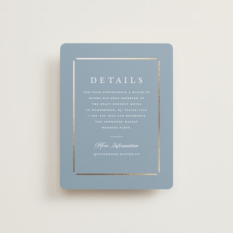 Foil-Pressed Direction Cards