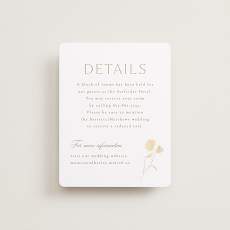 Foil-Pressed Direction Cards