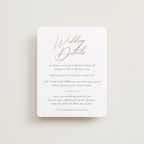 Foil-Pressed Direction Cards