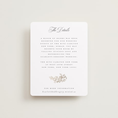 Foil-Pressed Direction Cards