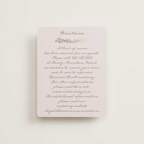 Foil-Pressed Direction Cards