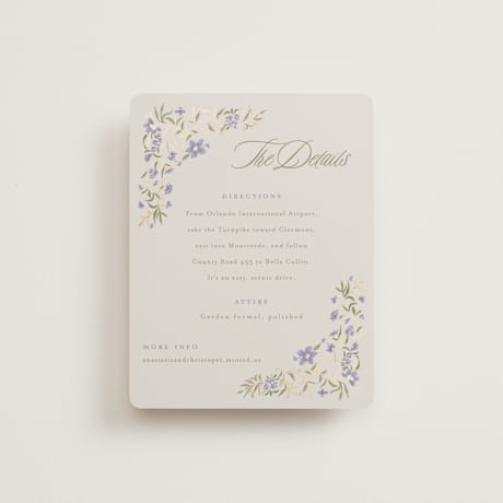 Foil-Pressed Direction Cards