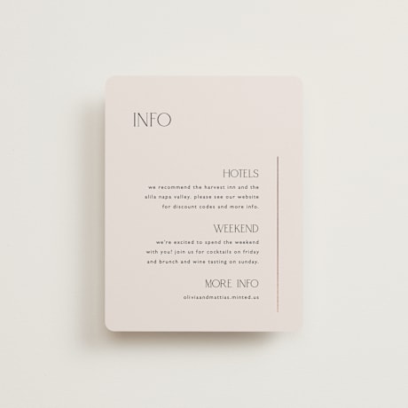 Foil-Pressed Direction Cards