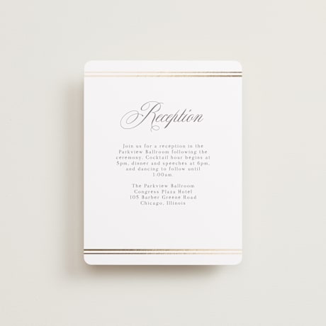 Foil-Pressed Reception Cards