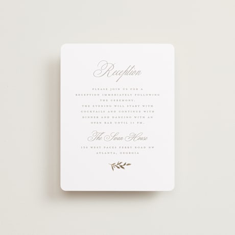 Foil-Pressed Reception Cards