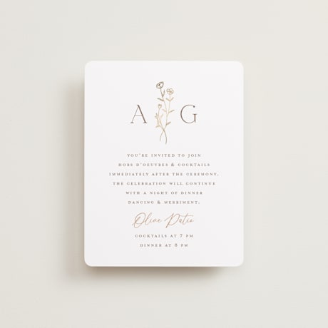 Foil-Pressed Reception Cards