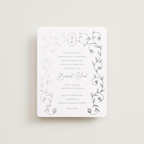 Foil-Pressed Reception Cards