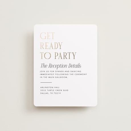Foil-Pressed Reception Cards